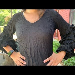 Guest editor ruffle sleeve shirt